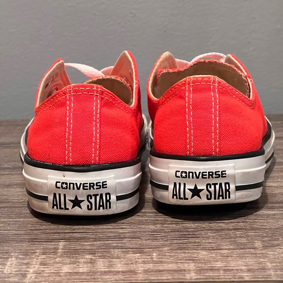 Gently Used Bright Orange Converse - Picture 4 of 5